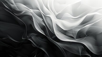 Obraz premium Black and white abstract painting.