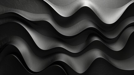Obraz premium Black and white wavy pattern.
