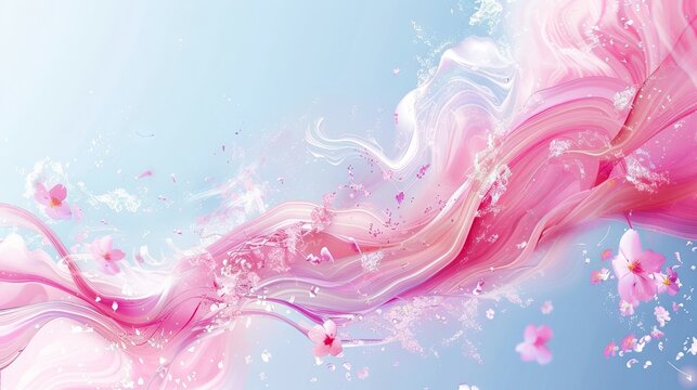 Pink wallpapers for pc A pink and blue abstract background with a blue sky.