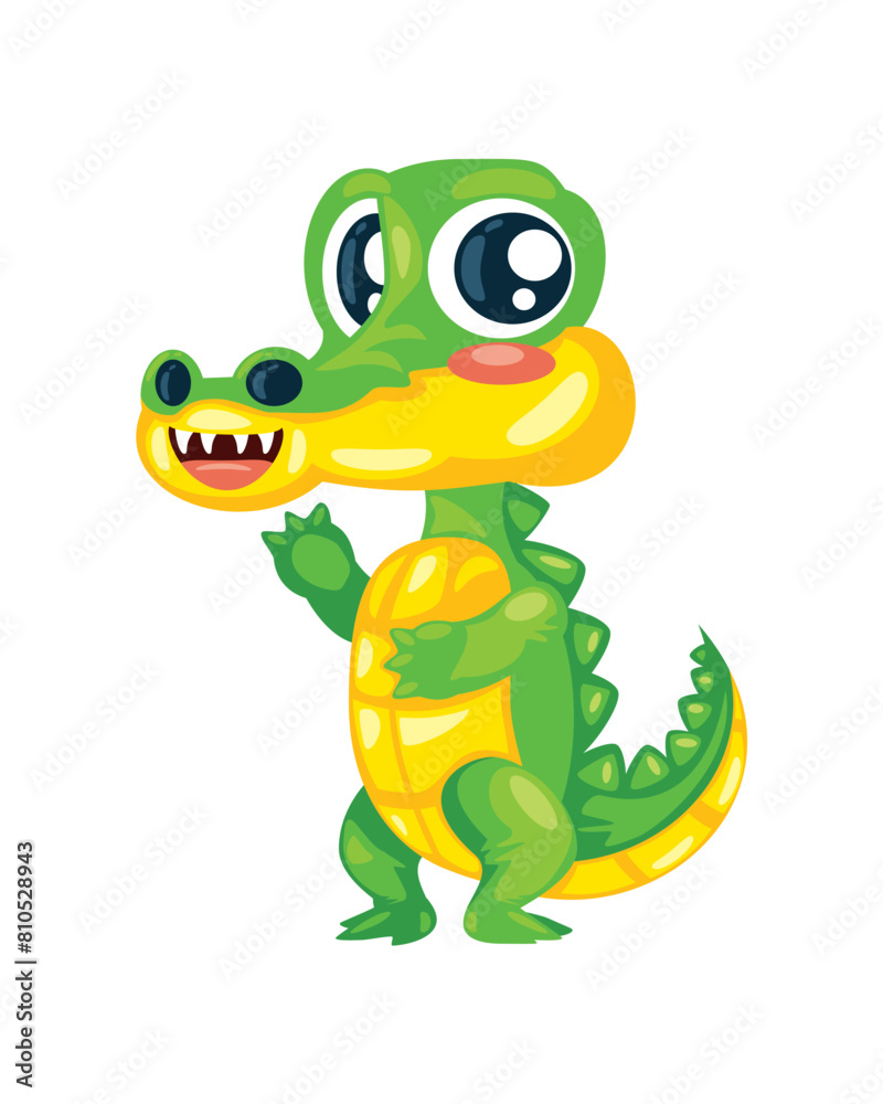 Poster crocodile cute animal