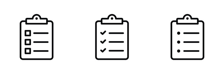 clipboard icon set vector	