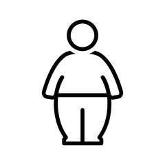 Vector black line icon for Weight gain