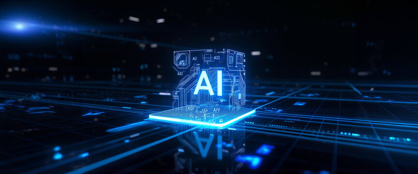 Artificial Intelligence AI technology business background	
