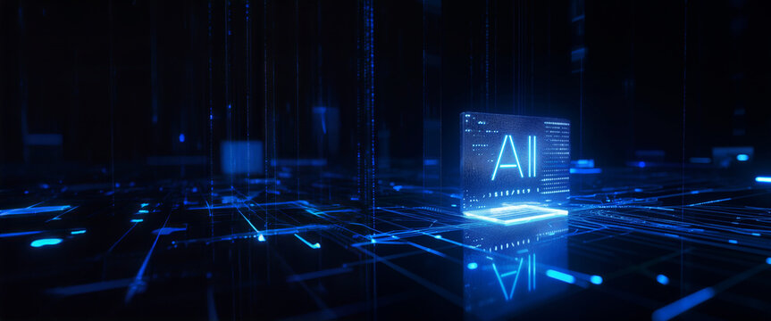 Artificial Intelligence AI technology business background	
