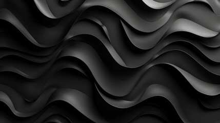 Obraz premium Black wavy pattern.