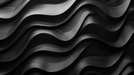Obraz premium Black wavy pattern.