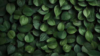 Obraz premium Nature Background With Green Leaf Illustration Pattern Theme