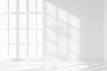 Light and shadow overlay effect from window blinds, isolated on transparent background.