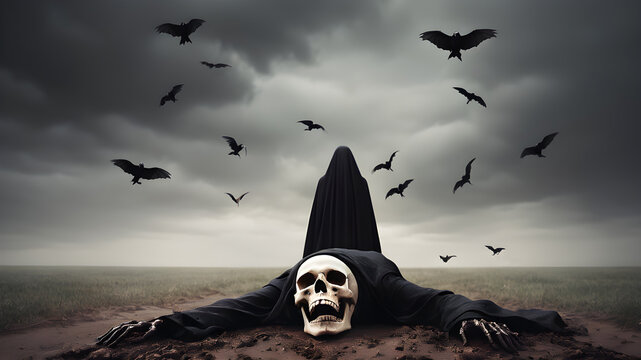 Death Faith Concept. conceptual of end of life cycle.