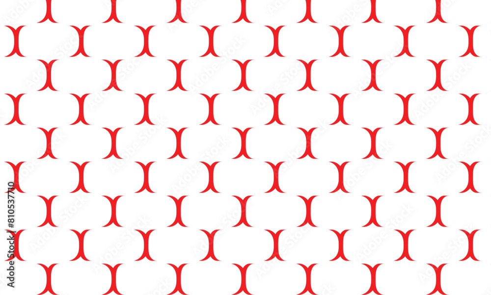 Aufkleber abstract simple geometric red bracket pattern.