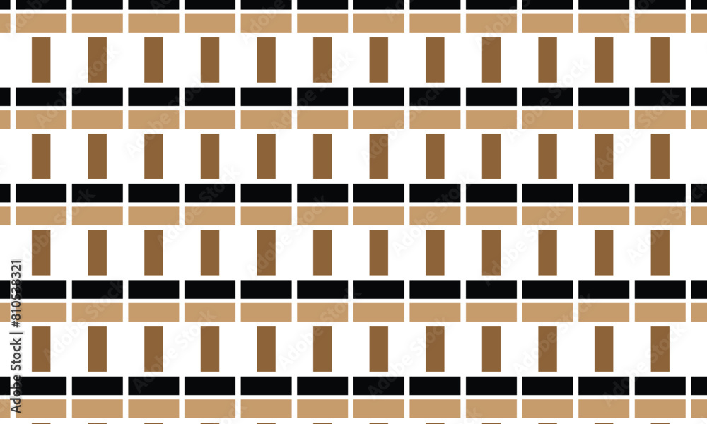 Poster abstract simple black brown rectangle line pattern.