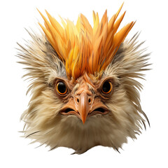 Fototapeta premium A close up of a hoatzin, a strange bird with a punk-like crest.