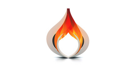   fire flame icon isolated on white background render of fire emoji energy and power concept 3d cartoon simple vector illustration. 
