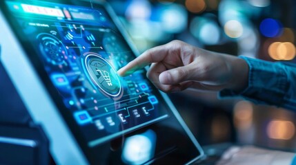 Obraz premium The intersection of traditional and digital banking