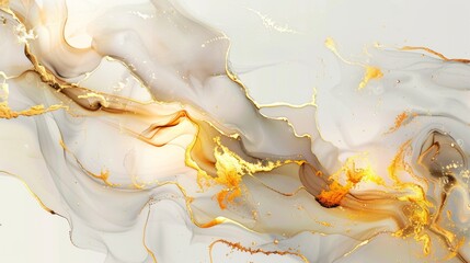 Luxury abstract fluid art painting background alcohol ink technique white and gold --ar 16:9 Job ID: 0b216434-78e2-49d7-bc73-1d80724bfdfb