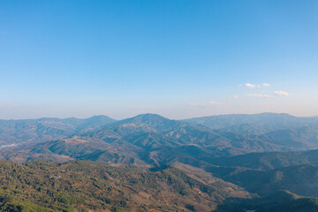 Aerial photography of forest scenery in Jingmai Mountains, Yunnan