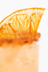 Cocktail Spicy Orange Sunrise Cocktail Close Up Orange Garnish