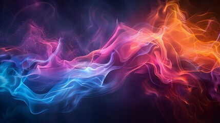 Fototapeta premium The image is an abstract painting with vibrant colors