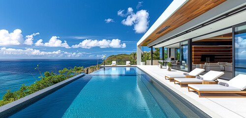Fototapeta premium swimming pool in hotel