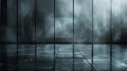 The image shows a dark and mysterious room