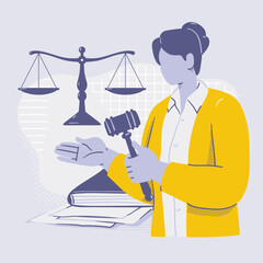 Legal law justice service concept illustration