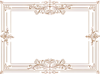 Frame with ornament pattern transparent