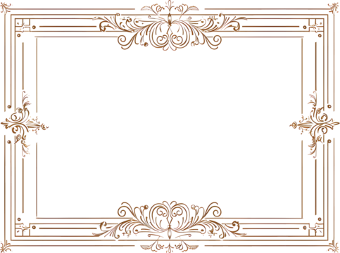Frame with ornament pattern transparent