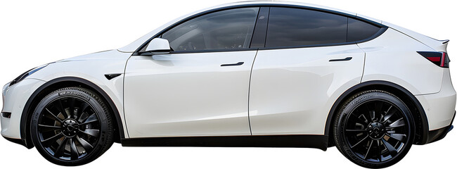 White car isolated on white Transparent background. © Kdhtdg