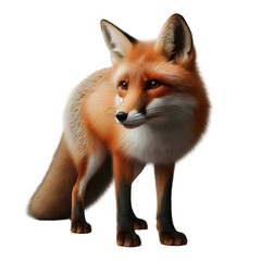 Fototapeta premium a fox, high quality realistic, transparent background, png