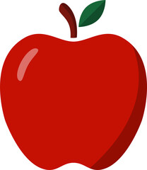 Red apple fruit icon vector for graphic design, logo, web site, social media, mobile app, ui illustration