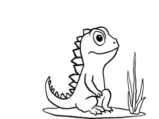 Obraz premium illustration of a cartoon dinosaur