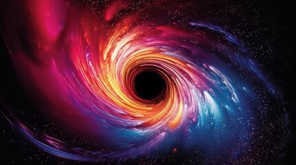 Colorful cosmic vortex in space