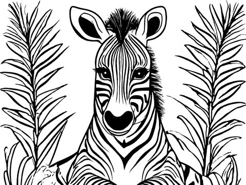 black and white zebra