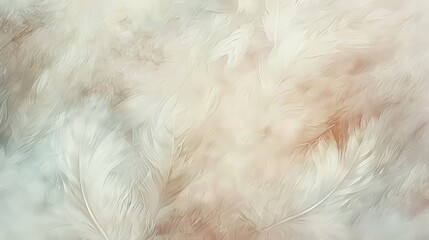 An abstract texture background inspired by the patterns of a feather, with a palette of soft, muted tones and a natural, organic feel.