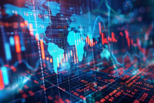 Visualization of stock market data and global economic connectivity