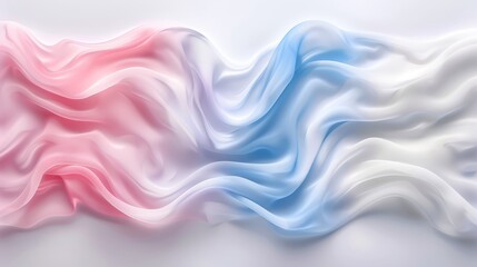 Obraz premium A white and blue wavy background with a pink wave on each side One on the left, the other on the right