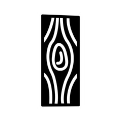 Vector solid black icon for Wood shingle
