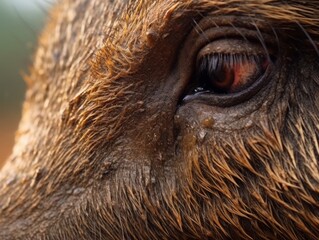 close-up of a horse's eye