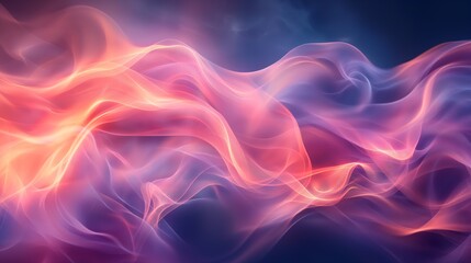 Fototapeta premium Abstract Glowing Waves with Particles Background