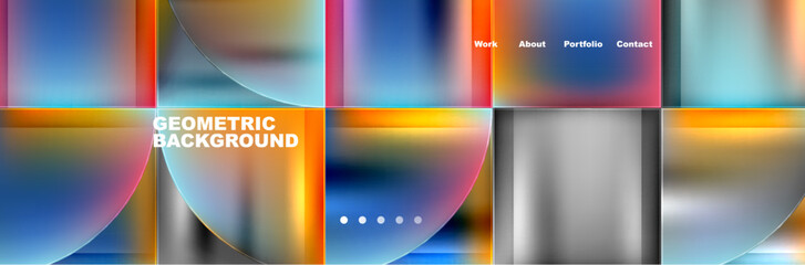 Trendy Simple Round Triangle and Circle with Gradients Abstract Background. Vector Illustration For Wallpaper, Banner, Background, Card, Book Illustration, landing page