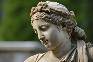 Detailed sculpture of a classical female figure