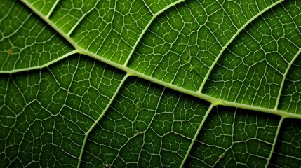 Intricate green leaf texture