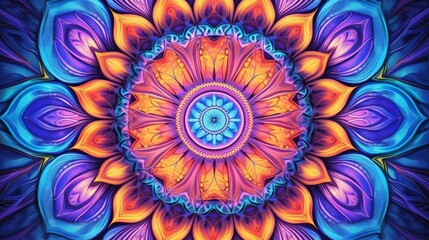 Vibrant Mandala Flower Design