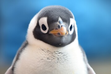 Naklejka premium Adorable penguin with big eyes