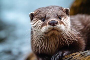 Obraz premium close-up portrait of a cute otter