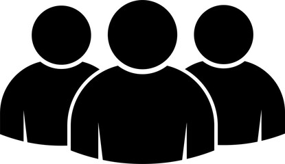 People flat style icon. Team work symbol. Group of humans sign For your web site design, logo, app,...