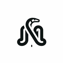 simple snake logo design
