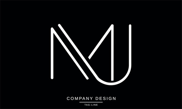 MJ, JM Abstract Letters Logo Monogram Design Font Icon Vector Initials