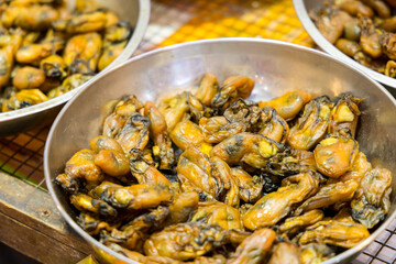 Dry Oyster sell in the market