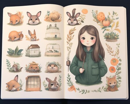 bullet journal with custom spreads